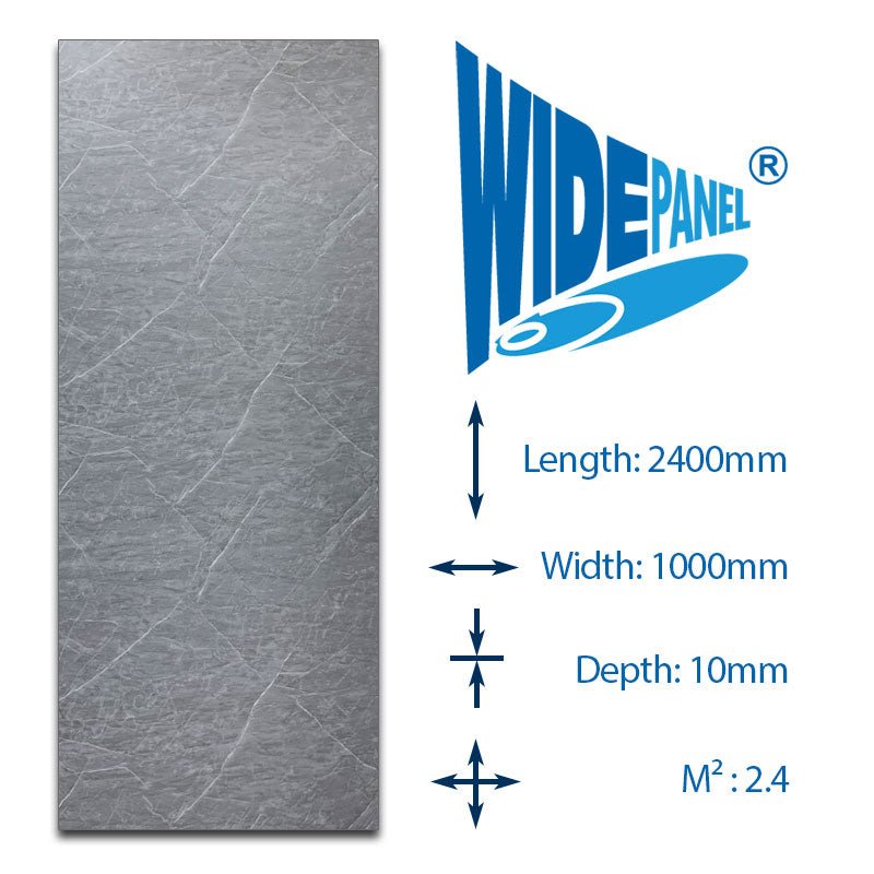Lindos Light Grey Matt Shower Panel - Stone Style - Cladding Direct