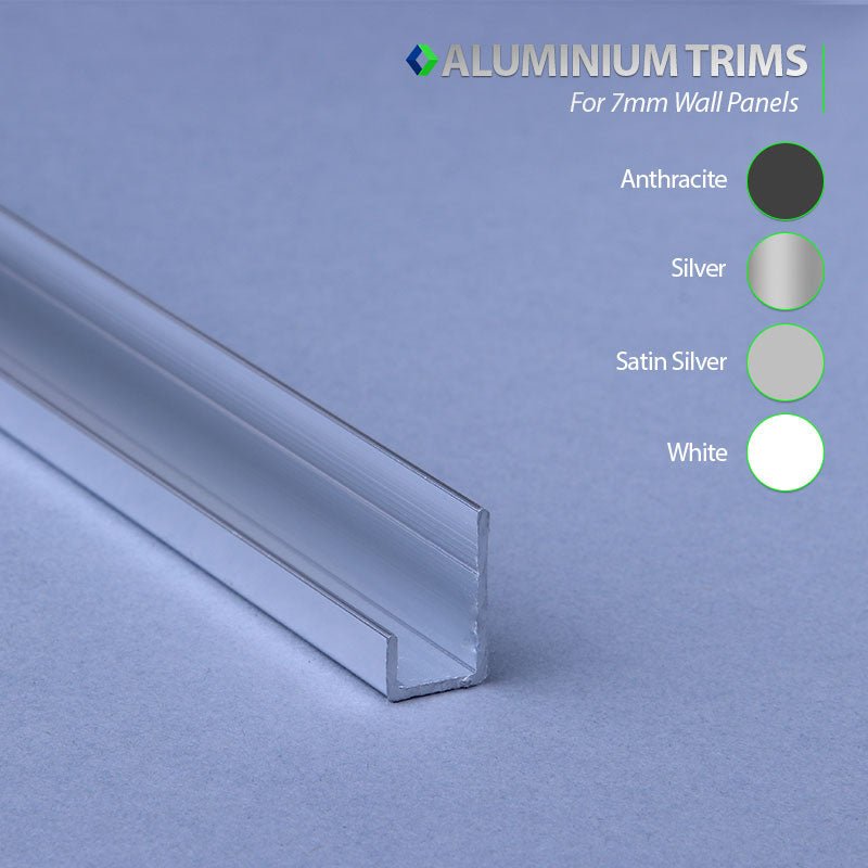 Aluminium End U Trim - 7mm - ALU Trim - Cladding Direct