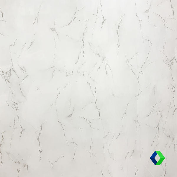 Carrara Marble Gloss Shower Panel - Marble Style - Cladding Direct