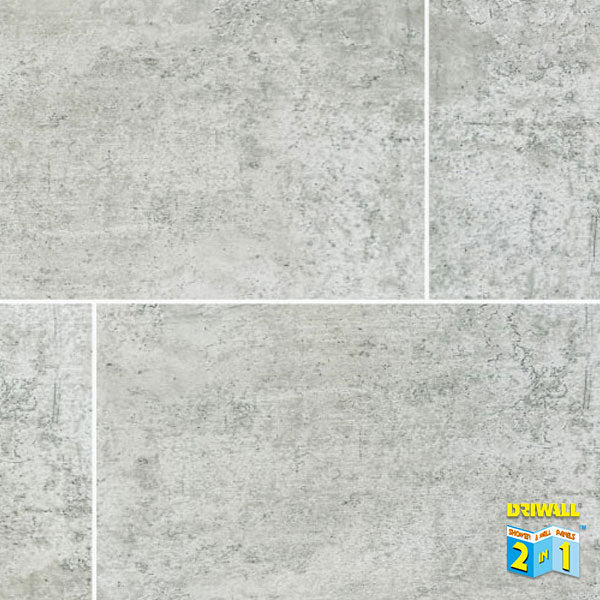 Light Grey Stone Tile 600mm PVC Wall Panel Sample - Tile Effect - Cladding Direct