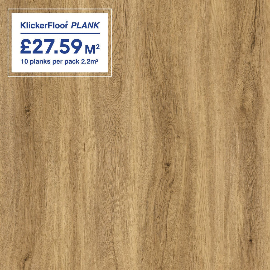 Medium Oak - Klicker Floor Sample - Oak Style - Cladding Direct
