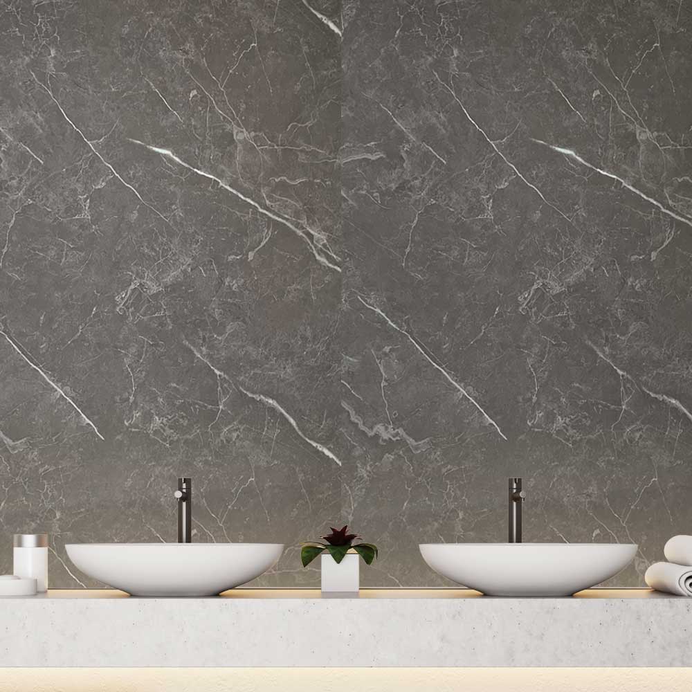 Tuscany Grey Marble Shower Panel - Marble Style - Cladding Direct